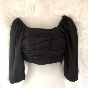 3/$30 woven peasant crop blouse